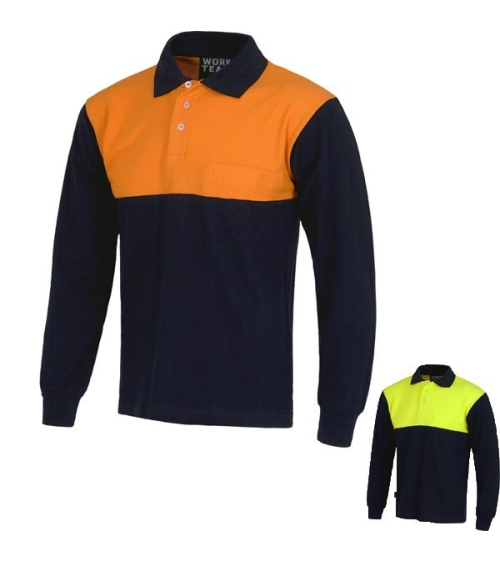 POLO M/LARGA COMBI ALGODÓN   