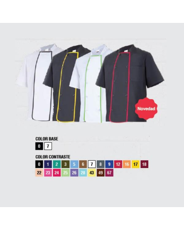 CHAQUETA DE COCINA MANGA CORTA