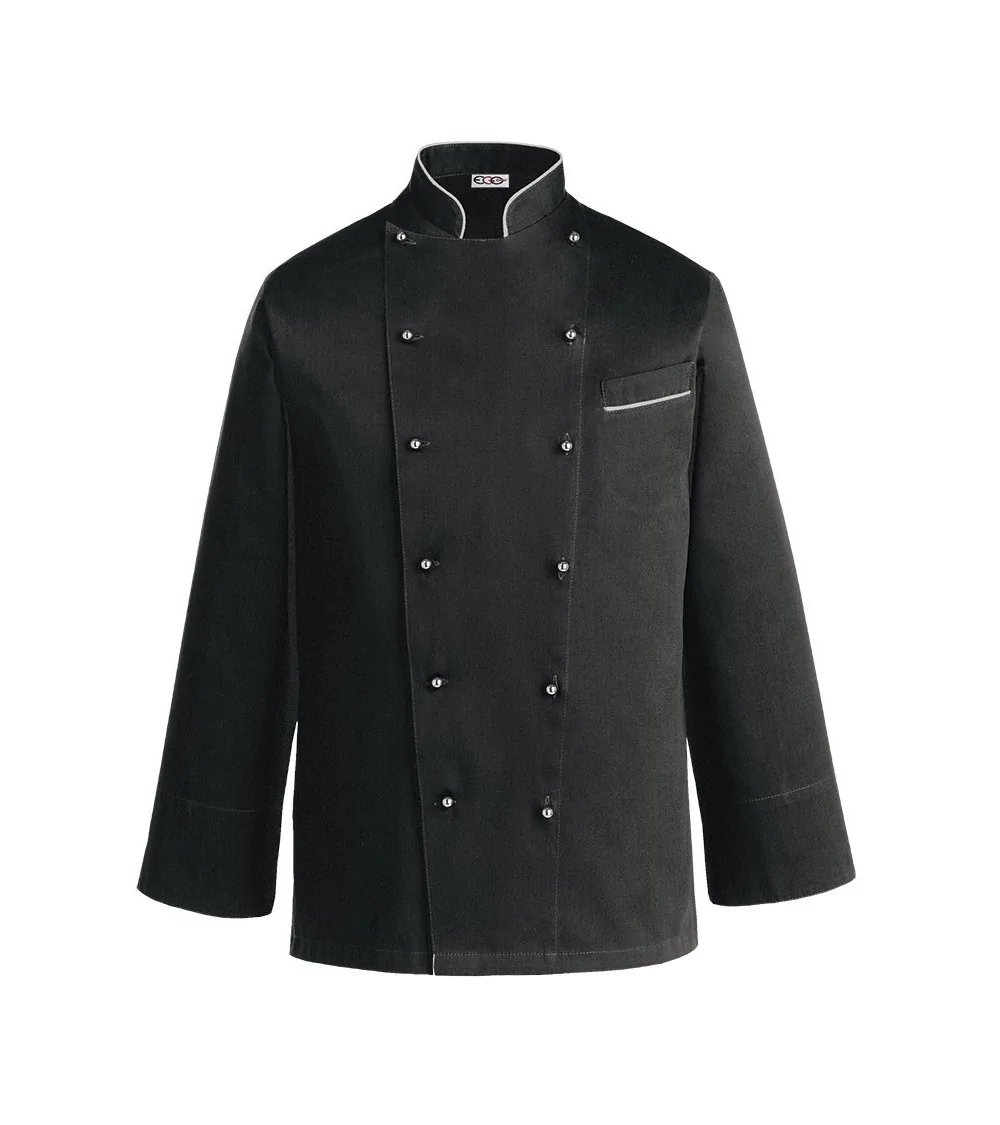 CHAQUETA COCINA RIBETE GRIS