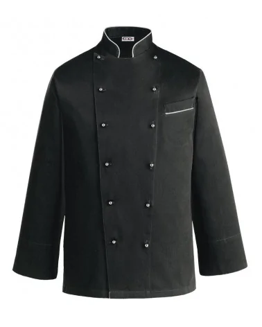 CHAQUETA COCINA RIBETE GRIS