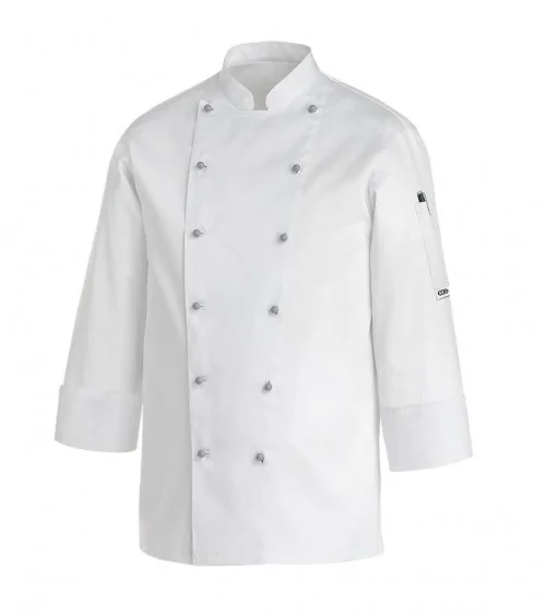 CHAQUETA COCINA BLANCA CUELLO MAO