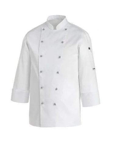 CHAQUETA COCINA BLANCA CUELLO MAO