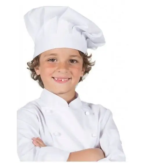 Gorro Chef Junior Blanco