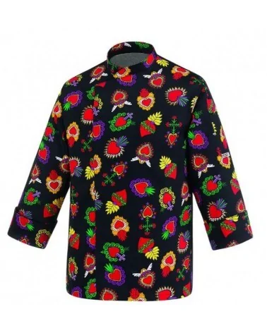 CHAQUETA COCINA ESTAMPADA CORAZONES