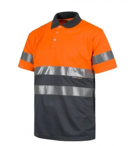 POLO ALTA VISIBILIDAD BICOLOR MANGA CORTA