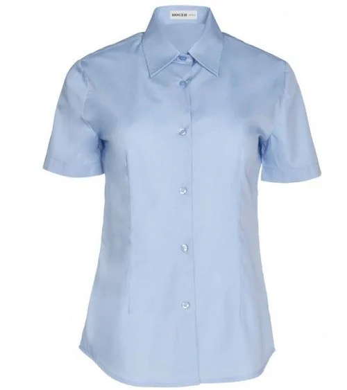 CAMISA SEÑORA M/CORTA AZUL