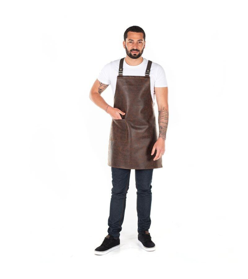 Delantal Unisex Cuero Chocolate