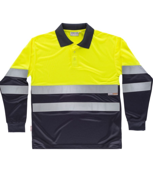 POLO AV BICOLOR MANGA LARGA