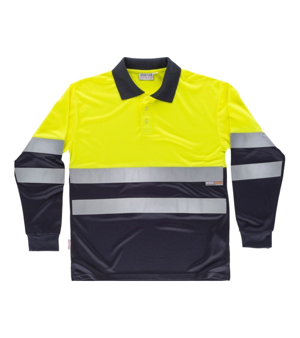 POLO AV BICOLOR MANGA LARGA