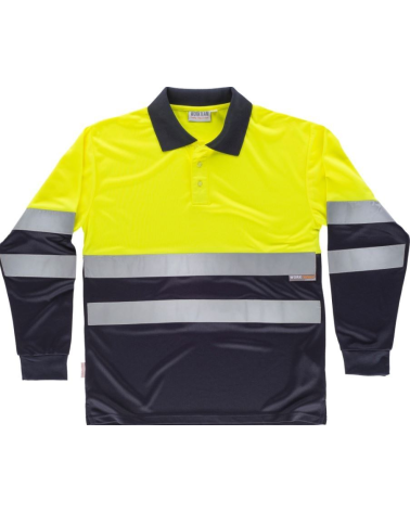 POLO AV BICOLOR MANGA LARGA