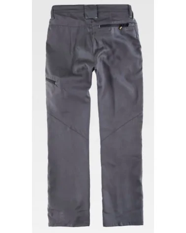 PANTALÓN CON REFUERZOS GRIS NEGRO ATRAS