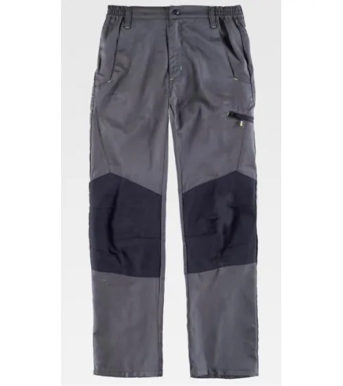 PANTALÓN CON REFUERZOS GRIS NEGRO FRENTE