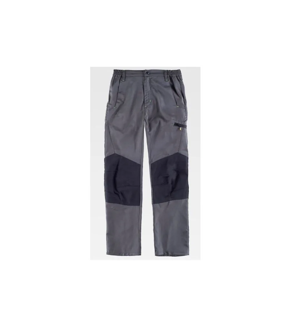 PANTALÓN CON REFUERZOS GRIS NEGRO FRENTE