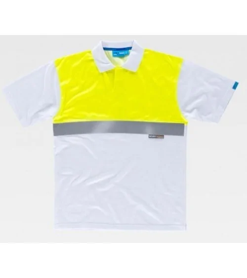 POLO TÉCNICO AV BLANCO AMARILLO FRENTE