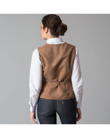 chaleco marron mujer