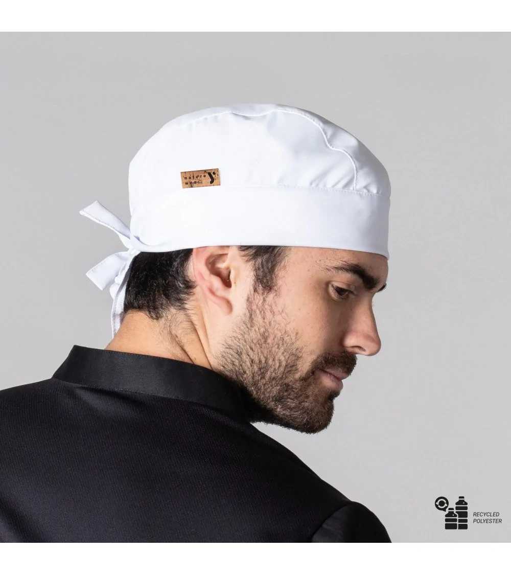 GORRO PIRATA TEJIDO RECICLADO MICROFIBRA BLANCO
