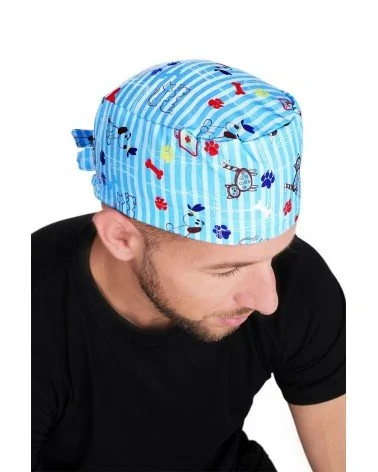 BANDANA SANITARIA RAYAS hombre frente