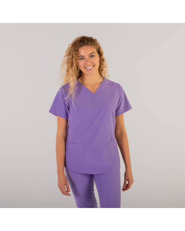 CASACA MUJER IONES PLATA Lila frente