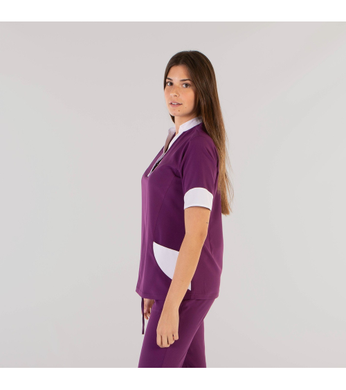 BLUSA MUJER IONES PLATA Morado perfil