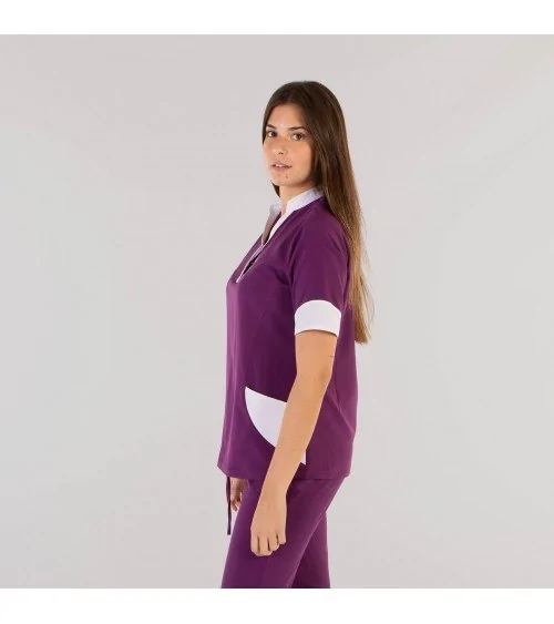 BLUSA MUJER IONES PLATA Morado frente