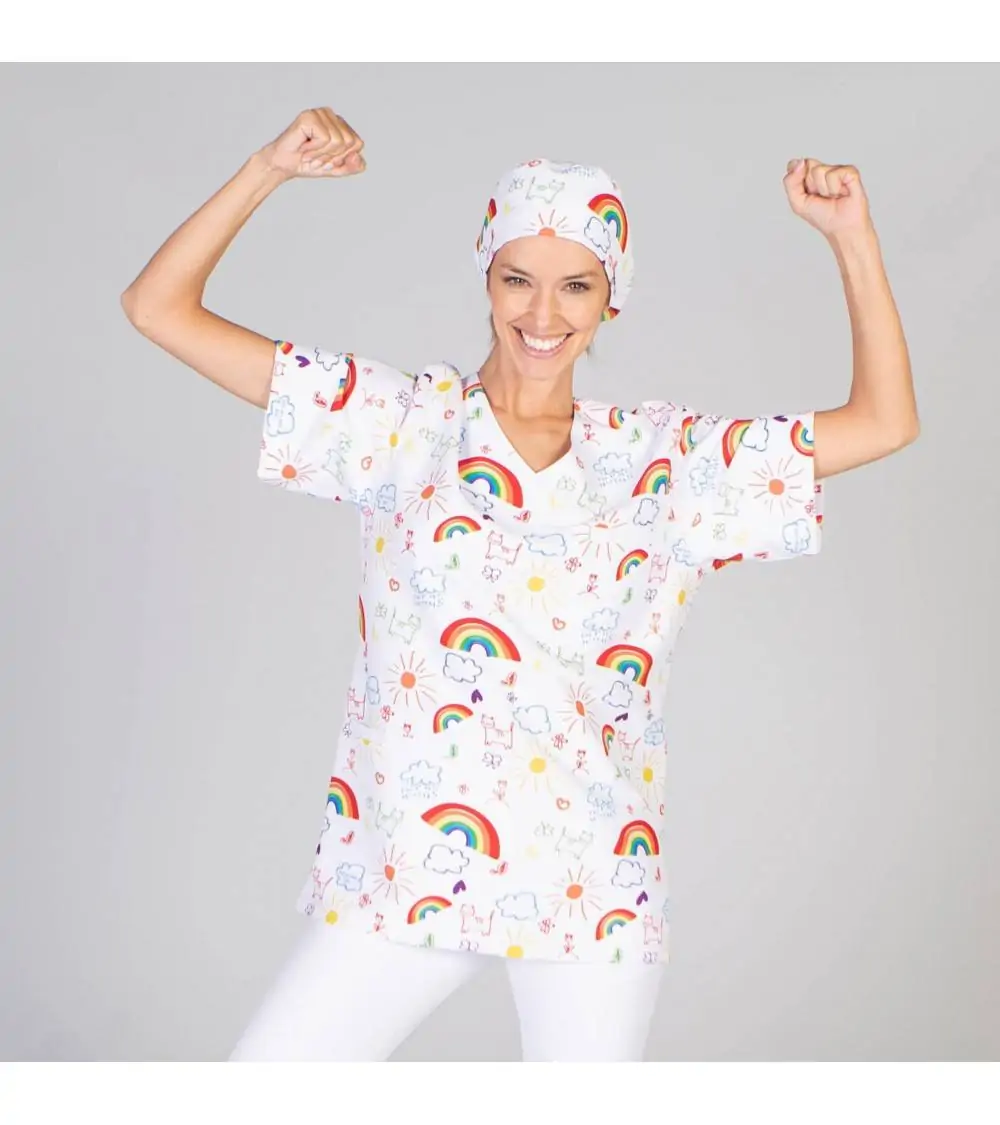 CASACA SANITARIA ARCOIRIS Hombre frente