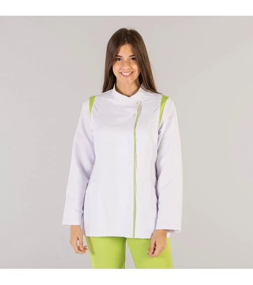 CHAQUETA SANITARIA MUJER Pistacho frente