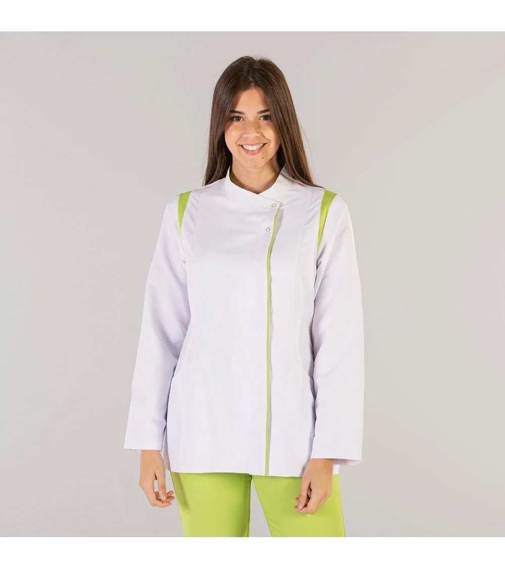 CHAQUETA SANITARIA MUJER Pistacho frente