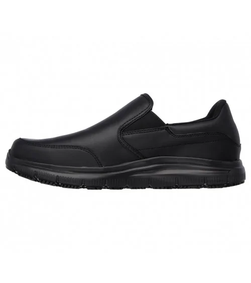 Mocasin Casual Hombre Skechers Negro Perfil