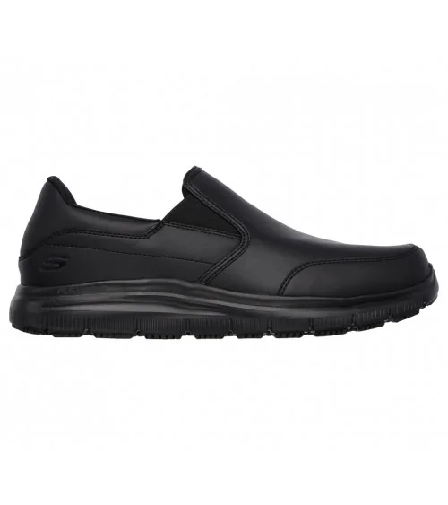 Mocasin Casual Hombre Skechers Negro Perfil