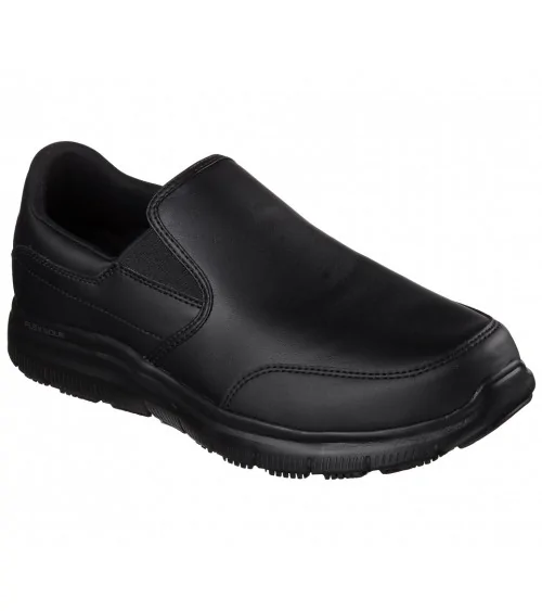 Mocasin Casual Hombre Skechers Negro Perfil