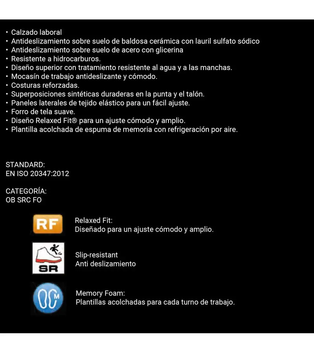 Mocasin Casual Hombre Skechers Negro Perfil