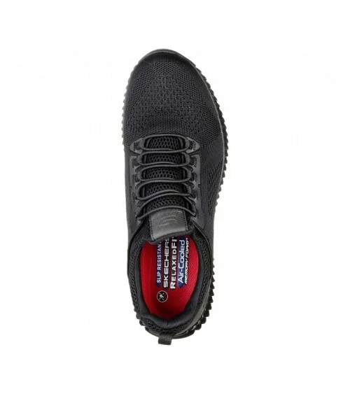 DEPORTIVA LABORAL CASUAL HOMBRE SKECHERS Negro perfil