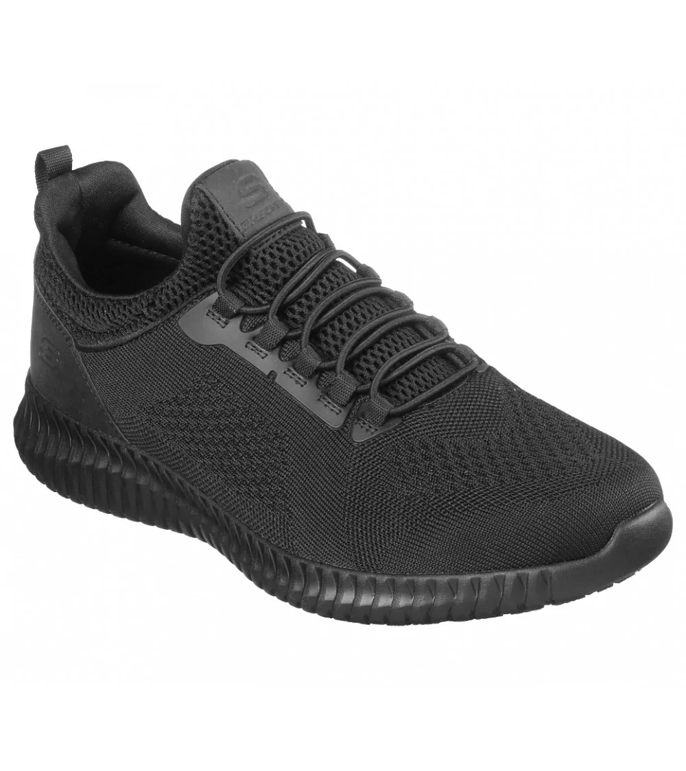 DEPORTIVA LABORAL CASUAL HOMBRE SKECHERS Negro perfil