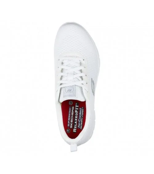 DEPORTIVA LABORAL MUJER SKECHERS Blanco perfil