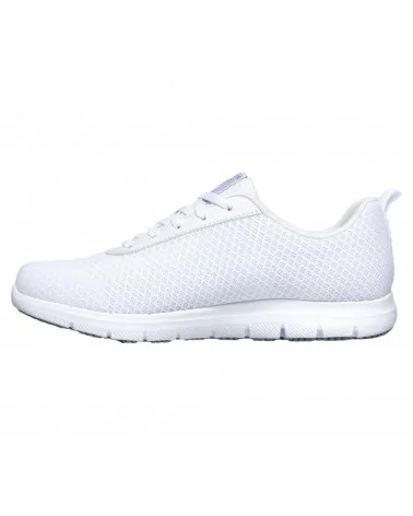 DEPORTIVA LABORAL MUJER SKECHERS Blanco izquierda