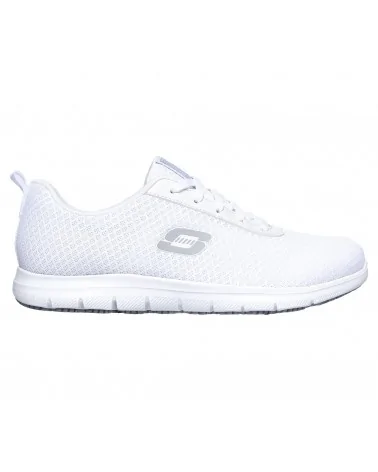 DEPORTIVA LABORAL MUJER SKECHERS Blanco derecha