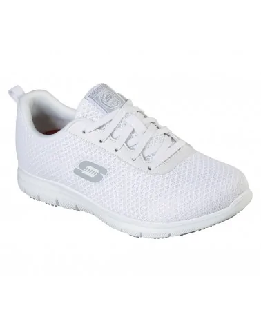 DEPORTIVA LABORAL MUJER SKECHERS Blanco perfil