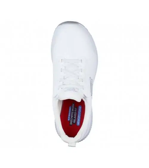 DEPORTIVA ANTIDESLIZANTE MUJER SKECHERS Blanco perfil