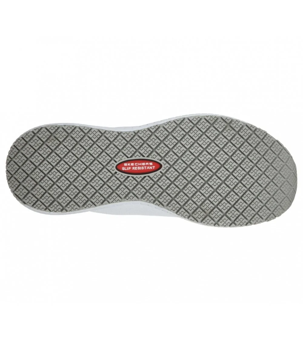 DEPORTIVA ANTIDESLIZANTE MUJER SKECHERS Blanco perfil