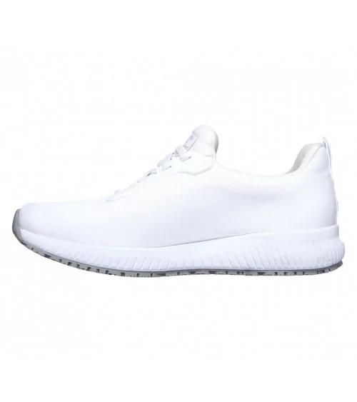 DEPORTIVA ANTIDESLIZANTE MUJER SKECHERS Blanco perfil