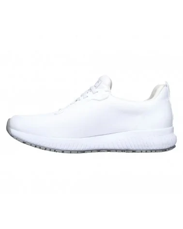 DEPORTIVA ANTIDESLIZANTE MUJER SKECHERS Blanco izquierda