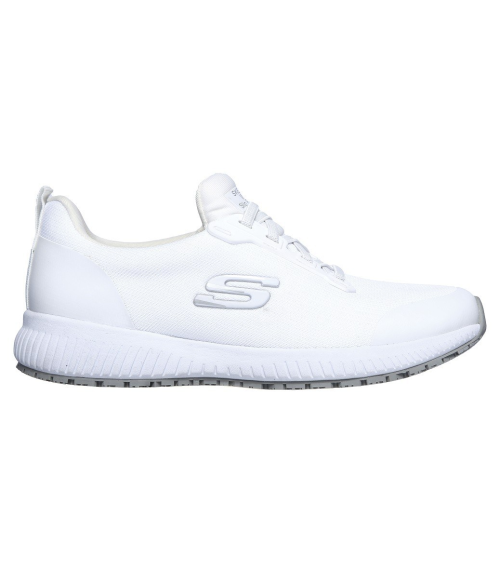DEPORTIVA ANTIDESLIZANTE MUJER SKECHERS Blanco derecha