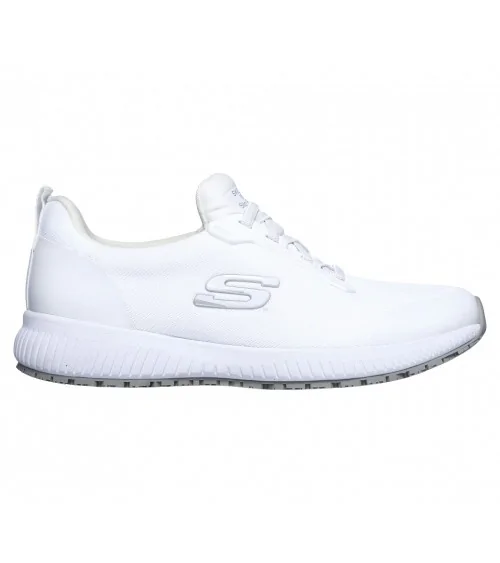 DEPORTIVA ANTIDESLIZANTE MUJER SKECHERS Blanco perfil