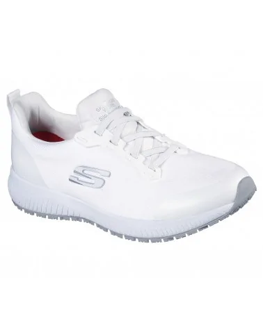 DEPORTIVA ANTIDESLIZANTE MUJER SKECHERS Blanco perfil