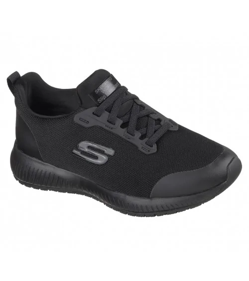 DEPORTIVA ANTIDESLIZANTE MUJER SKECHERS Negro perfil