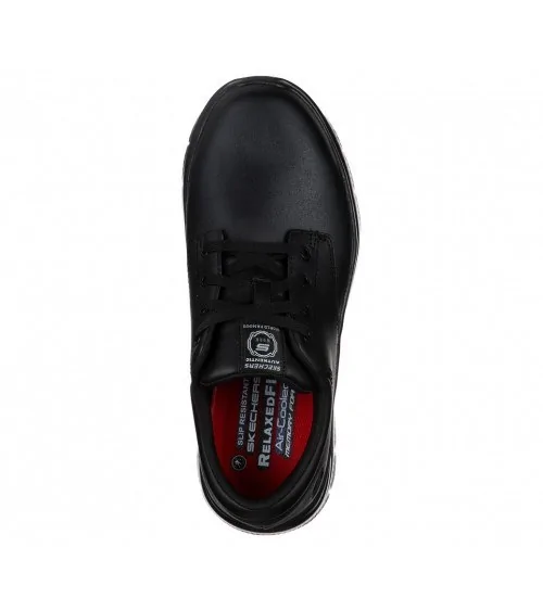 ZAPATO ANTIDESLIZANTE HOMBRE SKECHERS Negro perfil