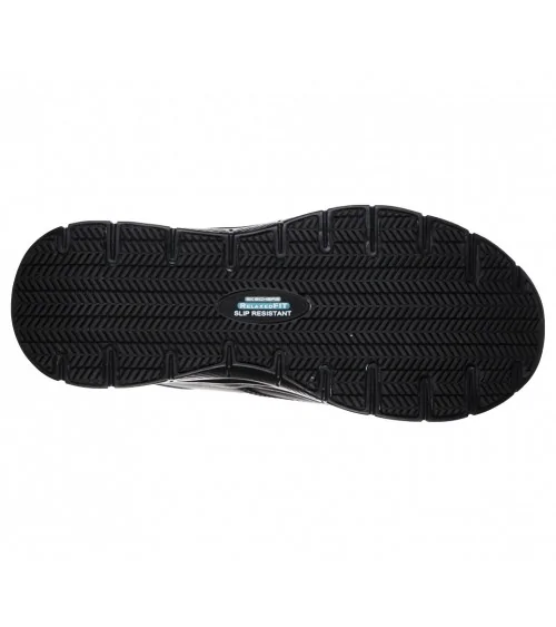 ZAPATO ANTIDESLIZANTE HOMBRE SKECHERS Negro perfil