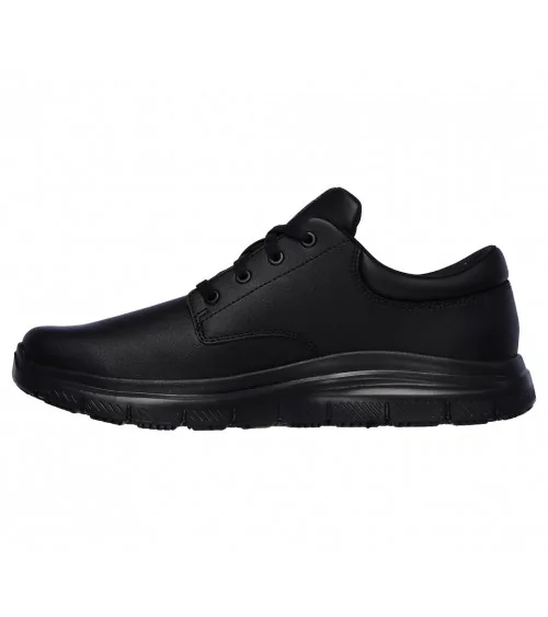 ZAPATO ANTIDESLIZANTE HOMBRE SKECHERS Negro perfil