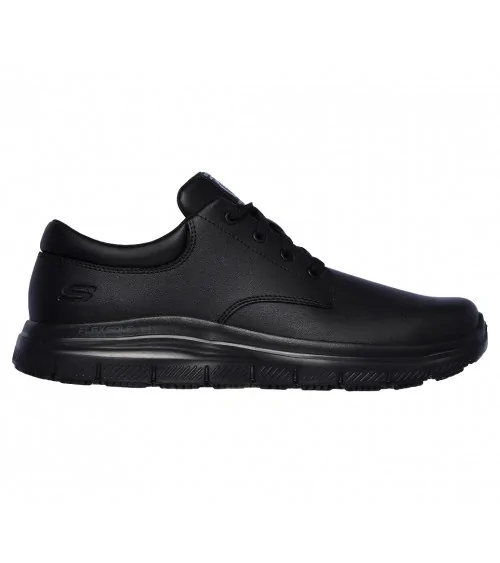 ZAPATO ANTIDESLIZANTE HOMBRE SKECHERS Negro perfil