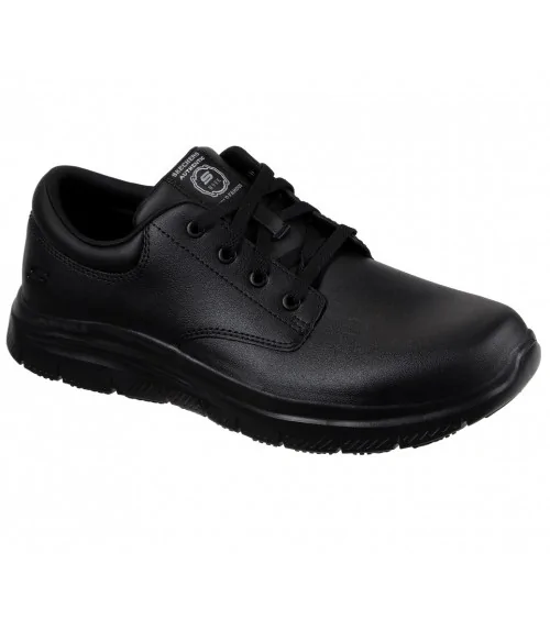 ZAPATO ANTIDESLIZANTE HOMBRE SKECHERS Negro perfil